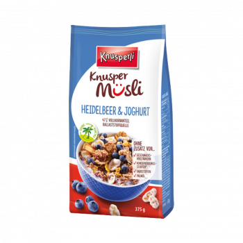 Knusperli Knusper Muesli Heidelbeer und Joghurt, 375 Gramm Beutel